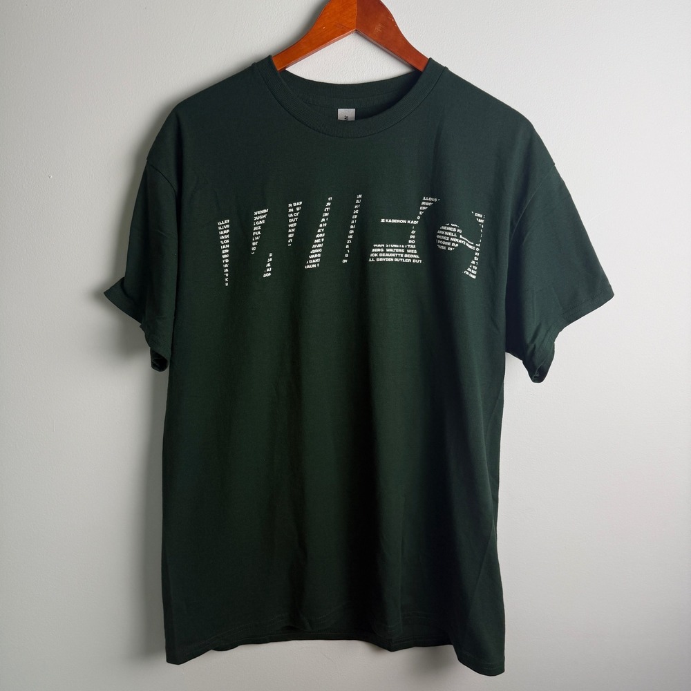 GILDAN Decimus Brooklyn Graphic T-Shirt Mens Green Anniversary Large